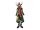 Reindeer with Coat, Metal, 155cm, green