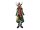 Reindeer with Coat, Metal, 155cm, green