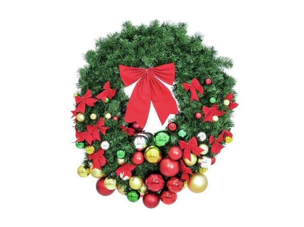 Premium Fir Wreath, decorated, 90cm