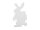 Silhouette Easter Rabbit, white, 60cm