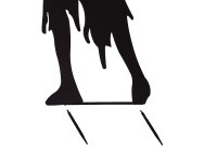 Silhouette Metall Zombie Frau, 135cm