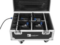 Roadinger Flightcase 4x AKKU UP-4 QuickDMX mit Ladefunktion