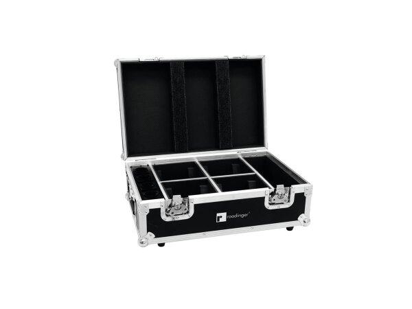 Roadinger Flightcase 4x AKKU TL-3 Trusslight QuickDMX mit Ladefu