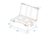 Roadinger Flightcase 4x AKKU TL-3 Trusslight QuickDMX mit Ladefu