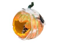 Halloween Pumpkin in Spider Web, 25cm