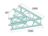 Alutruss Quadlock S6082C-20 2-Way Corner 60°