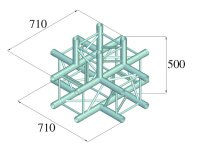 Alutruss Quadlock S6082C-51 5-Way Cross Piece