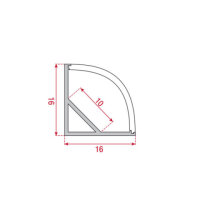 Artecta Profile Pro 6 Corner Natural Anodized Aluminum