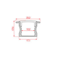 Artecta Profile Pro-line 17 Recessed Natural Anodized Aluminum