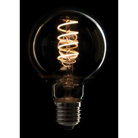 Showgear LED Filament Bulb E27, G80, 5 Watt, dimmbar, Goldglass