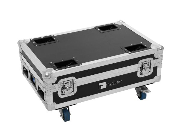 Roadinger Flightcase 4x AKKU BAR-6 Glow QCL Flex QuickDMX with c