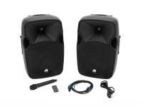 Omnitronic XFM-212AP Active 2-Way Speaker Set with...