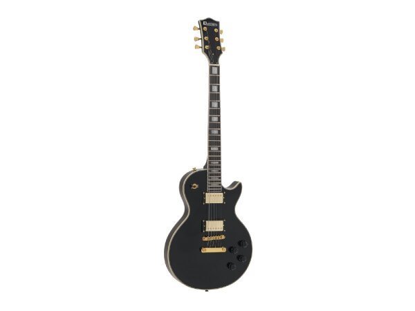 Dimavery LP-530 E-Gitarre, schwarz/gold