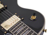 Dimavery LP-530 E-Gitarre, schwarz/gold