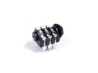 Head phone mounting socket 6.3 mm 6-pin plastic PEQ-2150