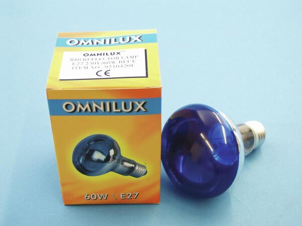 Omnilux R80 230V/60W E-27 blue