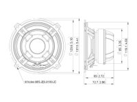 Lavoce CSF051.21 5" Coaxial Ferrite-Neodymium Magnet Steel Baske