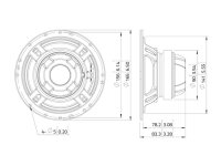 Lavoce CSF061.21 6.5" Coaxial Ferrite-Neodymium Magnet Steel Bas