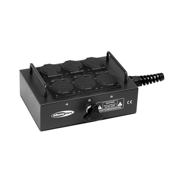 Showgear BO-6-PG Powerbox mit 6 Schuko für Kabelanschluss