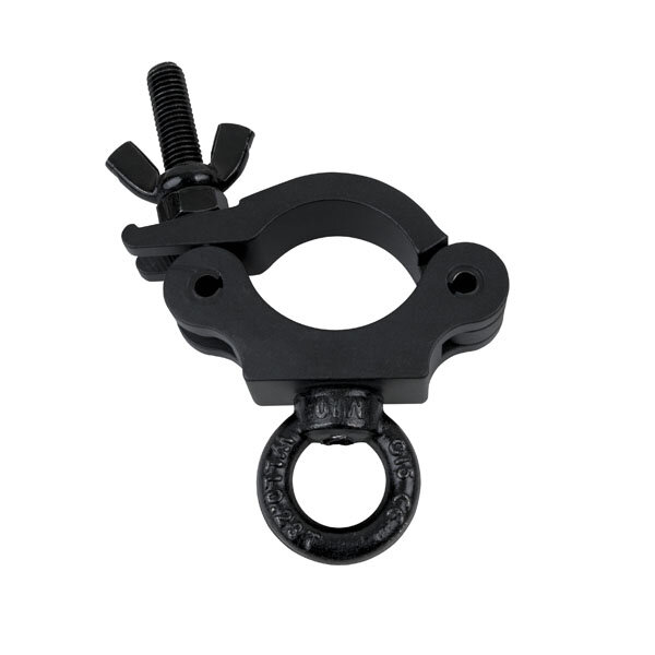 Showtec Half Coupler + Eye 230 kg, Schwarz, Slimline für 50-mm-Rohr