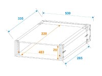 Roadinger Rack Profi 2U 25cm