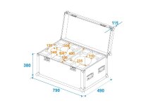 Roadinger Flightcase 2x LED TMH-X7 Moving head