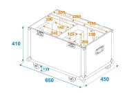 Roadinger Flightcase 2x LED TMH-75