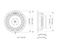 Lavoce WAF102.51 10" Woofer Ferrite Magnet Aluminium Basket Driv