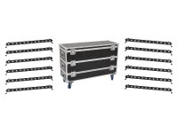 Eurolite Set 12x LED BAR-12 QCL RGBA Leiste + Case L