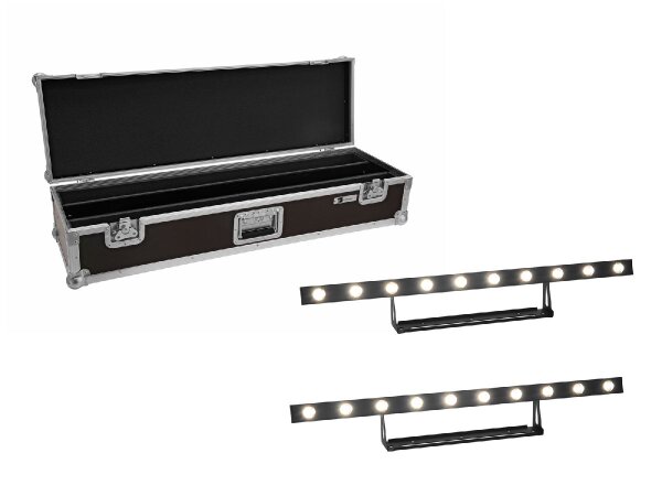 Eurolite Set 2x LED STP-10 Sunbar 3200K 10x5W Lichtleiste + Case