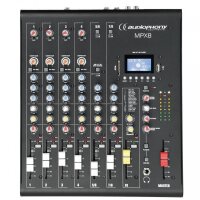 Audiophony MPX8, 8-Kanal Mischpult, Kompressor, DSP, USB-/SD-/Bluetooth-Player