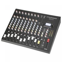 Audiophony MPX12, 12-Kanal Mischpult, Kompressor, DSP, USB-/SD-/Bluetooth-Player