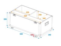 Roadinger Flightcase 2x Spark Master mit Rollen