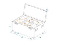 Roadinger Flightcase 4x LED TMH-X7 Moving head