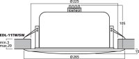 Monacor EDL-11TW/SW, ELA-Deckenlautsprecher