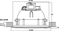 Monacor EDL-65TW, Schwenkbarer ELA-Deckenlautsprecher