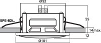 Monacor SPE-82/WS, Einbau-Kleinlautsprecher, 6 W, 4 Ohm