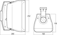 Monacor WALL-05T/SW, 2-Wege-ELA-Lautsprecherboxen-Paar,...