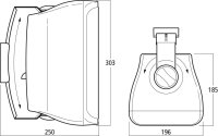 Monacor WALL-06T/WS, 2-Wege-ELA-Lautsprecherboxen-Paar,...