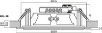 Monacor EDL-18, ELA-Deckenlautsprecher, 20 cm (8")