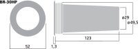 Monacor BR-30HP, Bassreflexrohr SV=6,6 cm2