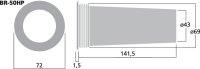 Monacor BR-50HP, Bassreflexrohr SV=14,6 cm2