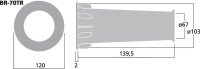 Monacor BR-70TR, Bassreflexrohr SV=38,4 cm2