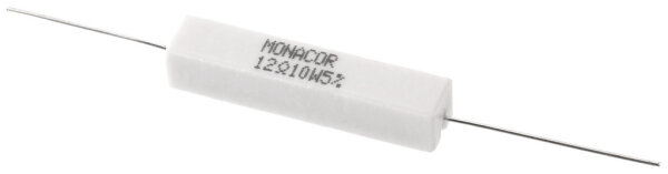 Monacor LSR-120/10, Hochlast-Zementwiderstand, 12 Ohm, 10 Watt