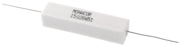 Monacor LSR-150/20, Hochlast-Zementwiderstand, 15 Ohm, 20 Watt