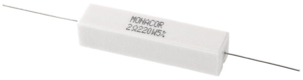 Monacor LSR-22/20, Hochlast-Zementwiderstand, 2,2 Ohm, 20 Watt