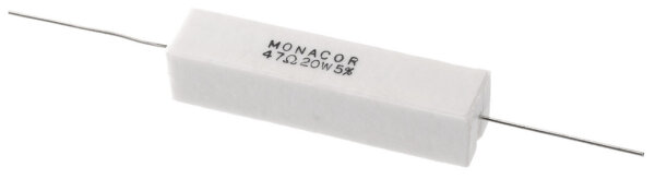 Monacor LSR-470/20, Hochlast-Zementwiderstand, 47 Ohm, 20 Watt