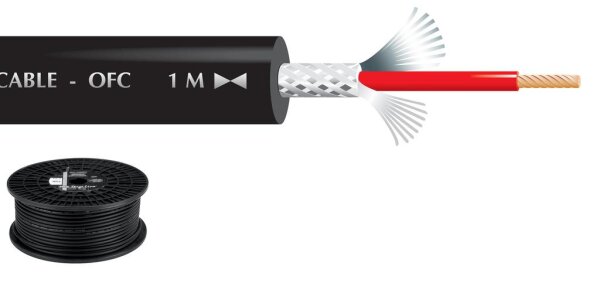 Monacor MLC-150/SW, Mikrofonkabel, Top, 1x 0,7 mm², 100 m