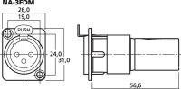 Neutrik Adapter 3pin XLR(F)/3pin XLR(M) NA3FDM