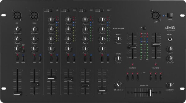 IMG Stageline MPX-206/SW, 6-Kanal-Stereo-Mischpult